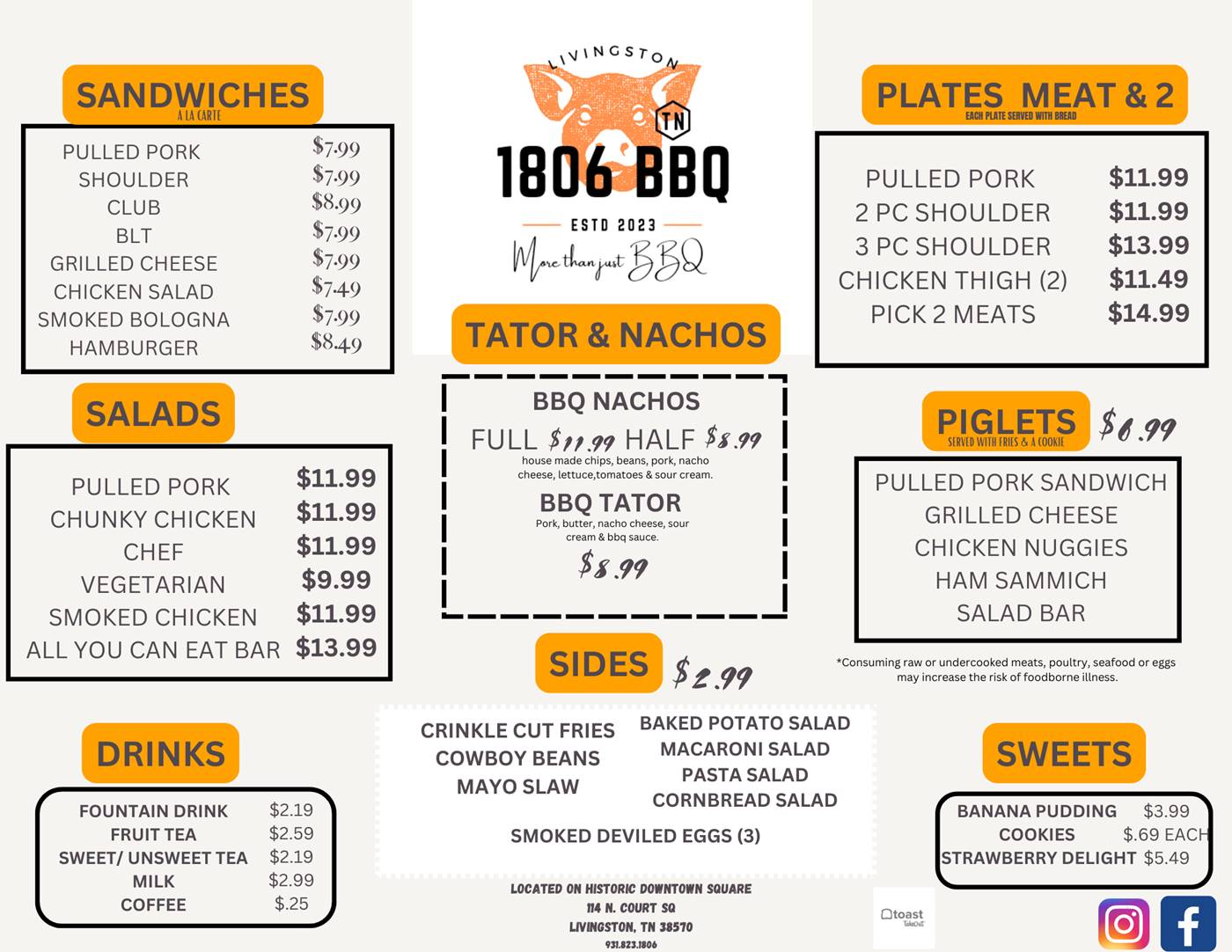 Our Menu